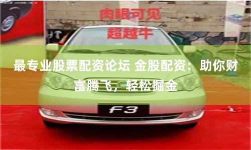 最专业股票配资论坛 金股配资：助你财富腾飞，轻松掘金